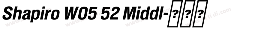 Shapiro W05 52 Middl字体转换 Shapiro W05 52 Middl字体转换